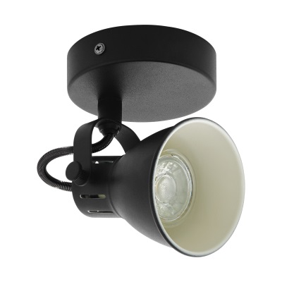 Eglo Seras 2 Faretto d'illuminazione Spot Orientabile Nero Opaco 1xGU10