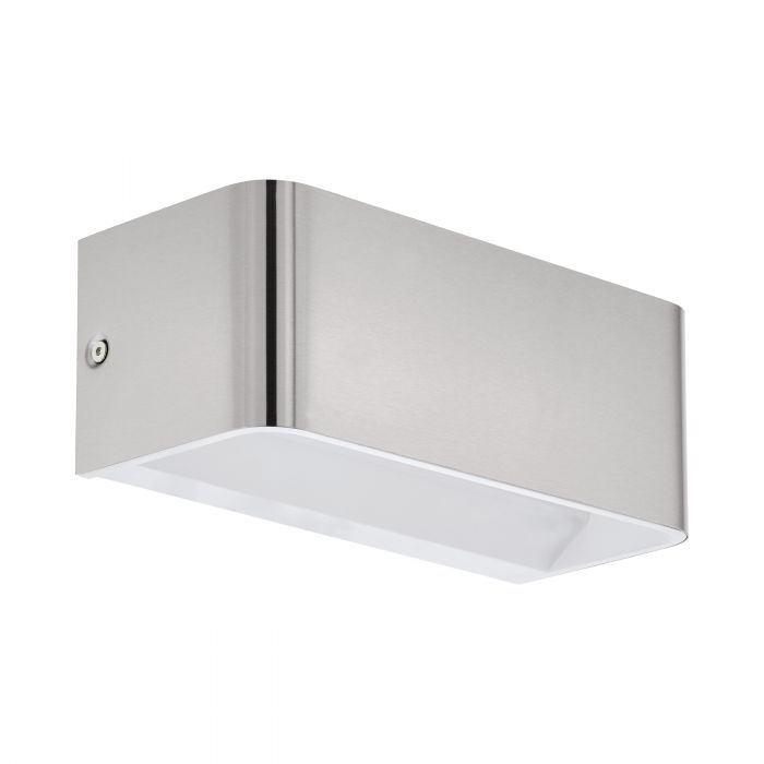 EGLO Sania 4 Applique a LED in Alluminio Nichel Opaco 10W 3000K 1300LM, Lampada da Parete Minimalista per Interni, L 20 cm