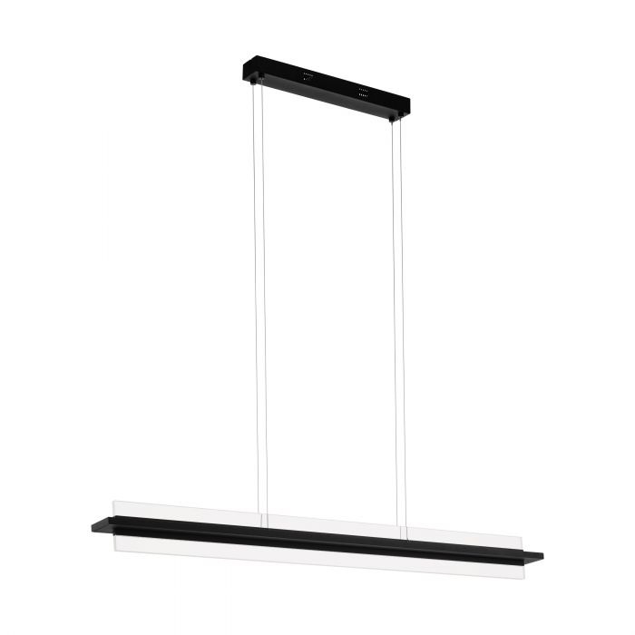 EGLO SPADAFORA Lampada a Sospensione LED Dimmerabile in Alluminio Nero con 2 Luci