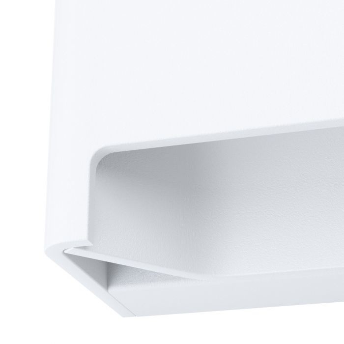 EGLO FELONICHE Lampada da Parete LED in Alluminio Bianco e Plastica Trasparente