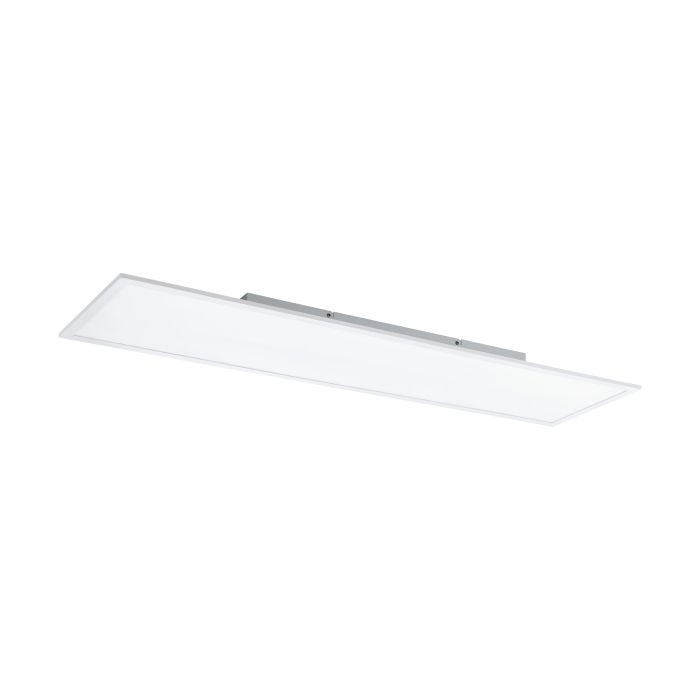 Eglo Lampada da soffitto LED Salobrena-B, metallo e plastica bianca, dimmerabile con telecomando e luce RGB, 120 x 30 cm