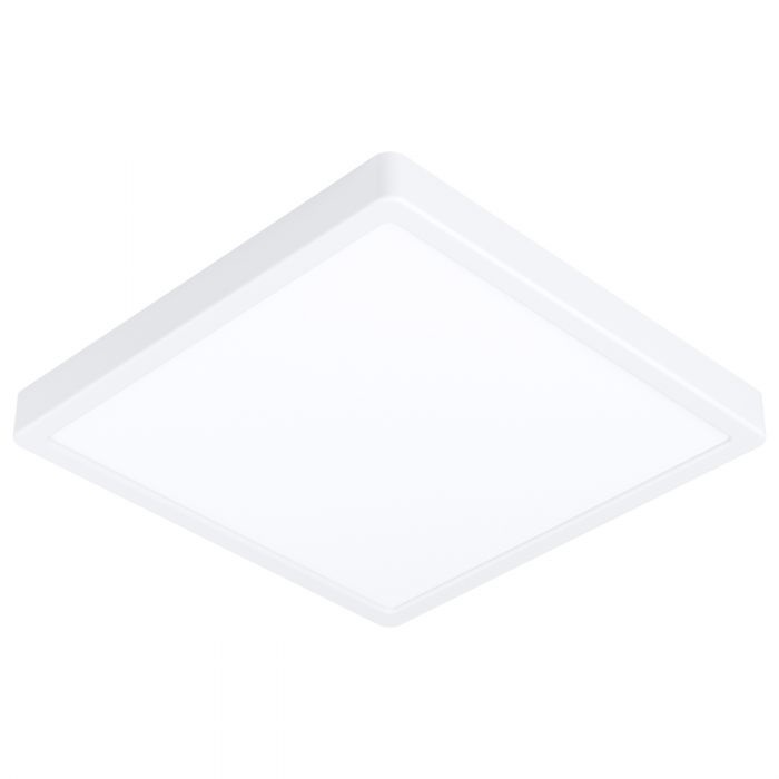 EGLO Fueva-Z Plafoniera LED Smart Home 28,5x28,5 cm in Alluminio Bianco, Dimmerabile, Colore Luce Regolabile, IP44