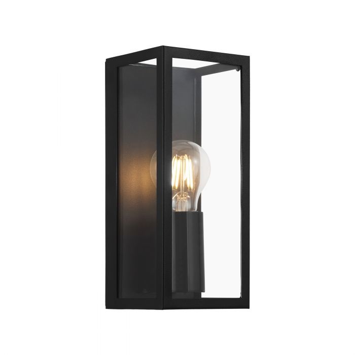 Eglo Amezola Lampada a Parete E27 in Acciaio e Vetro, Stile Industriale e Vintage, IP44