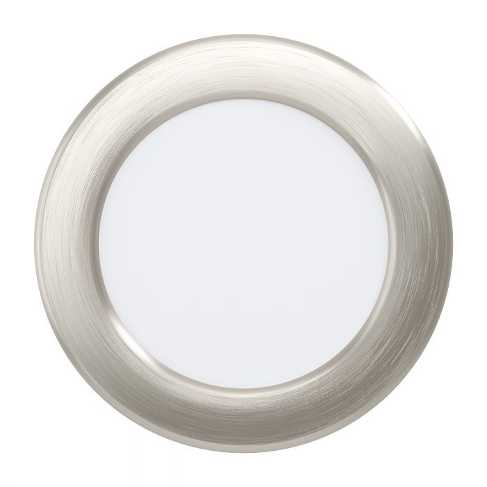 Eglo Fueva 5 Faretto da Incasso LED 5,5W Nichel Satinato con Diffusore in Policarbonato Bianco