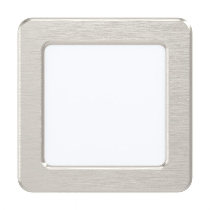 EGLO Fueva 5 Faretto da Incasso Quadrato in Acciaio Nichel Satinato LED 5,5W - Luce Naturale 4000K