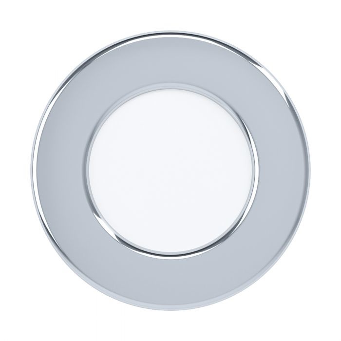 Eglo Faretto da Incasso LED Fueva 5 - Ø 8,6 cm, Acciaio Cromo, Luce Naturale 4000K, IP44