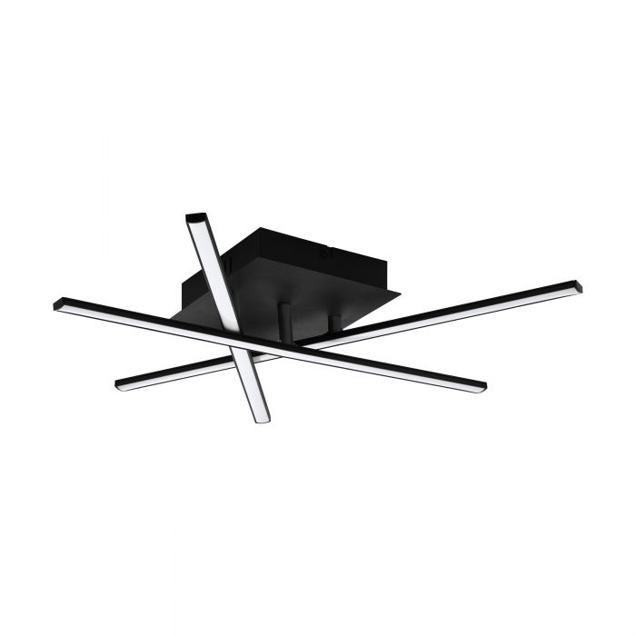Eglo Plafoniera Moderna LASANA 3 LED 3 Luci 3x3,5W Bianco e Nero