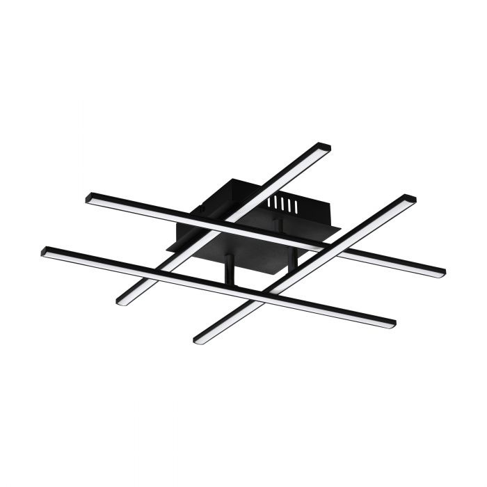 Eglo LASANA 3 Lampada da Soffitto LED Nero con 4 Bracci Regolabili e Design Moderno