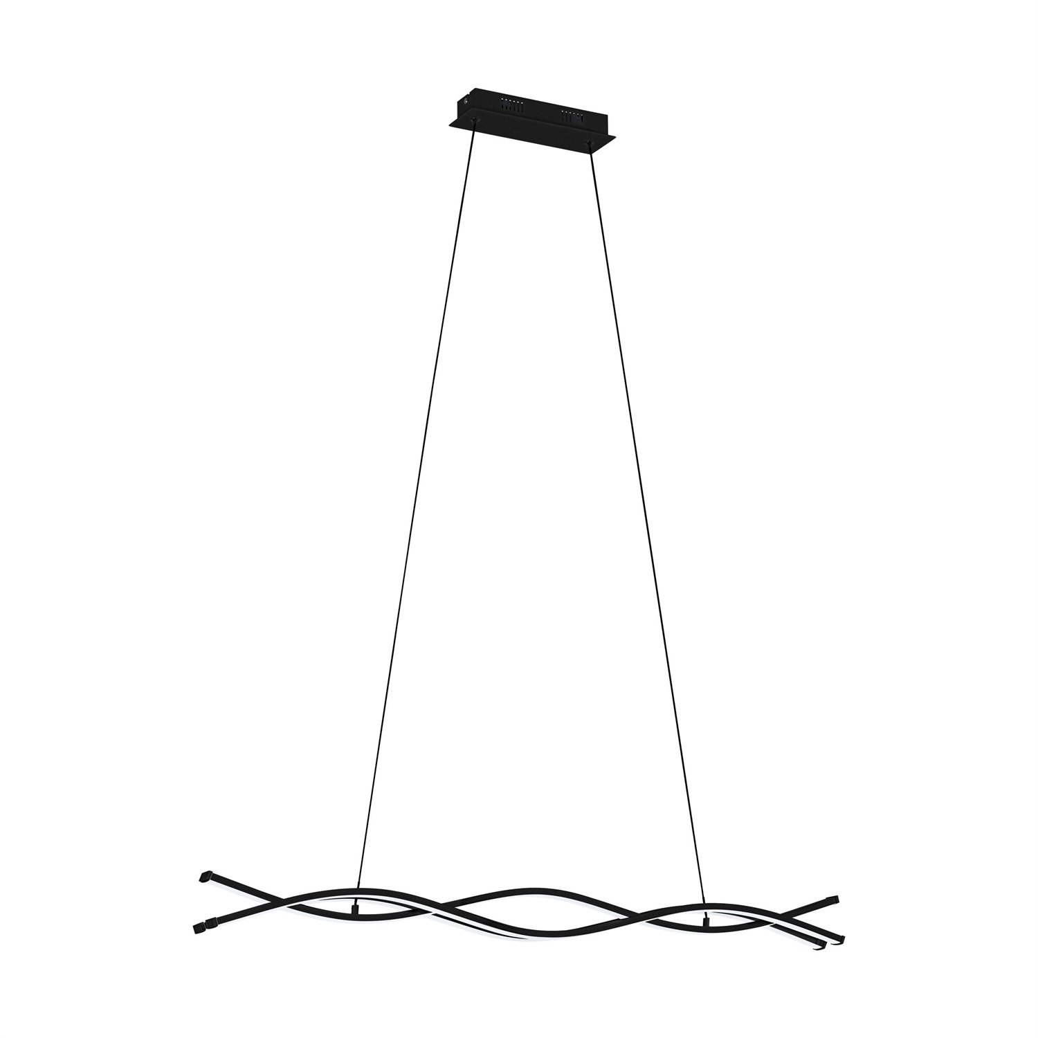 EGLO Lasana 3 Lampada a Sospensione LED 33W, 3 Fiamme, Bianco e Nero, Acciaio e Plastica, Luce Calda