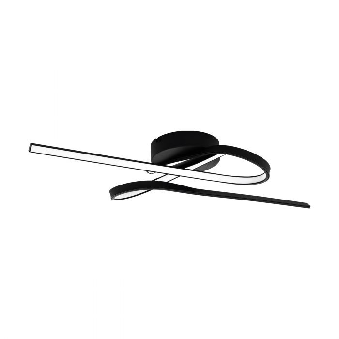 Eglo Selvina 1 Plafoniera LED 19W 690x300mm Bianco e Nero Luce Bianca Calda
