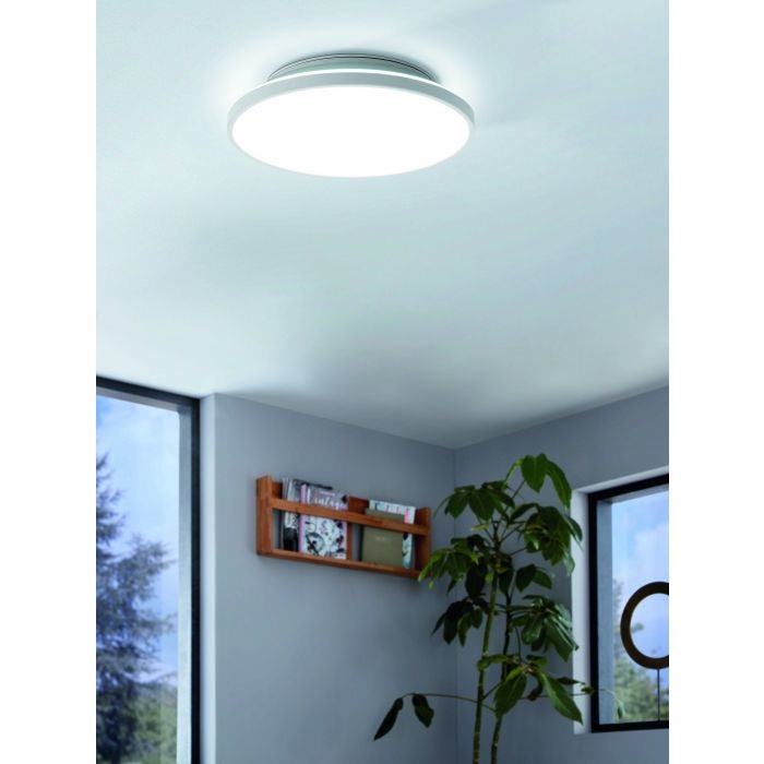 EGLO Plafoniera LED Crespillo in Acciaio e Plastica, Ø 31,5 cm, Luce Neutra Inclusa
