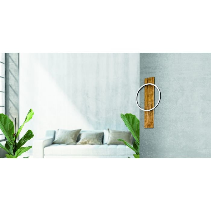 Eglo Boyal Lampada da Parete LED Vintage a 1 Luce in Acciaio e Legno - Design Rustico per Soggiorno e Corridoio