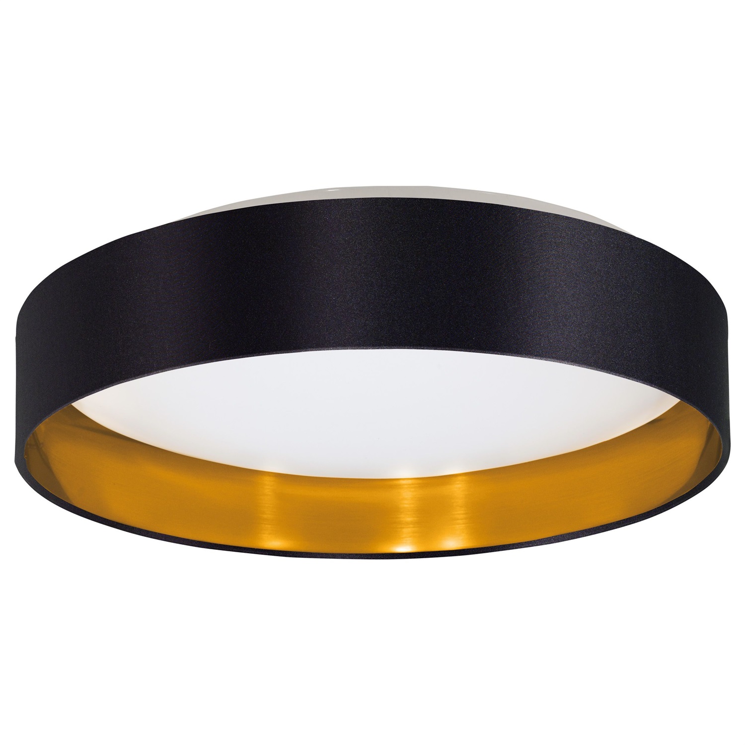 Eglo Maserlo 2 Lampada da Soffitto LED 20W Ø38 cm in Tessuto Oro e Nero