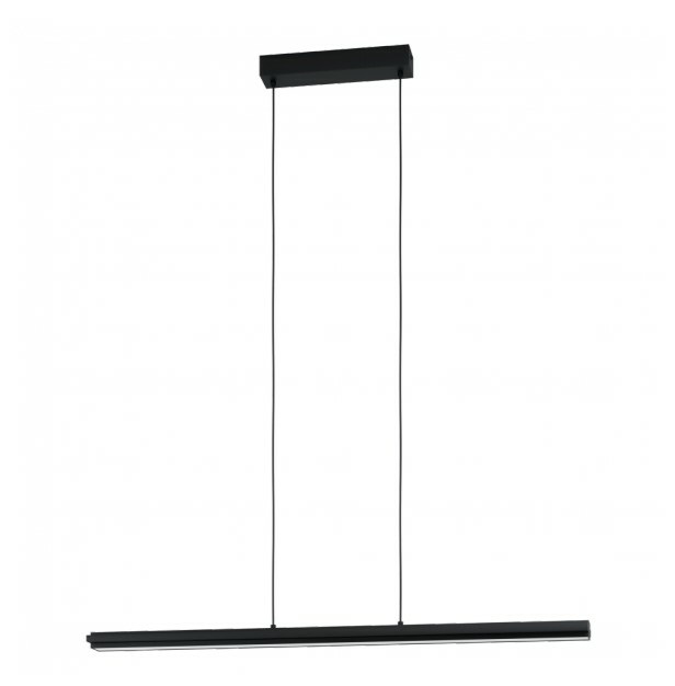 Eglo Cambulos Lampada a Sospensione LED Dimmerabile, Minimalista, 2 Luci, Metallo Nero e Plastica Bianca