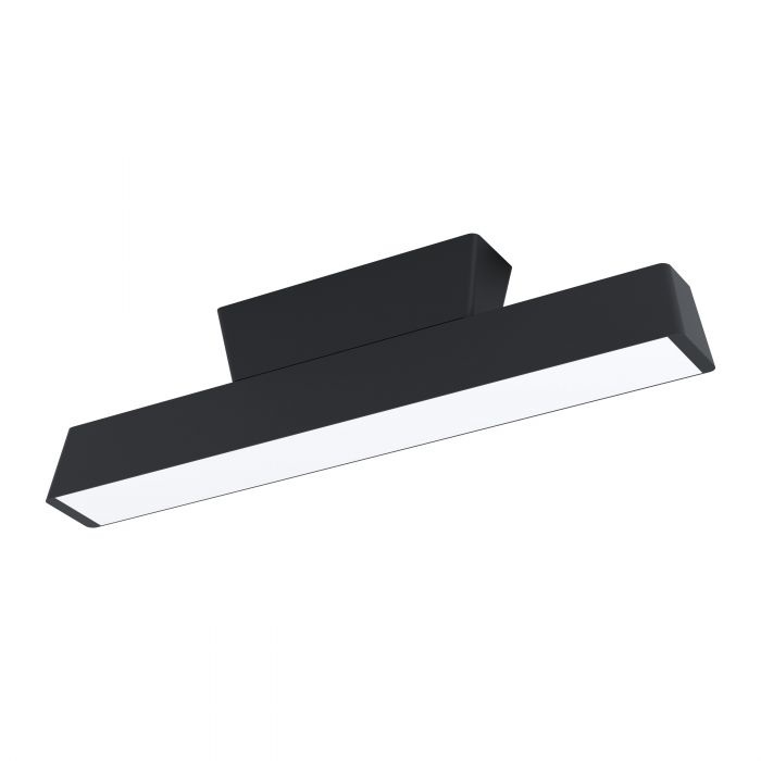 Eglo Connect Plafoniera LED Simolaris-Z Nero 47 x 5,5 cm Dimmerabile con Controllo Vocale e App
