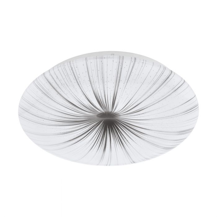 EGLO Plafoniera LED Nieves Ø 31 cm in Plastica e Metallo, Design Effetto Cristallo, Luce Calda 10W