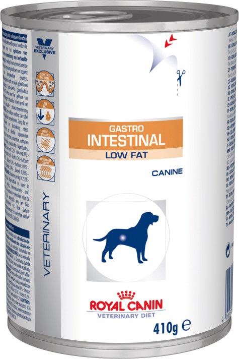 Royal Canin Gastro Intestinal Low Fat - Alimento Dietetico Completo per Cani Adulti in Patè da 410 g