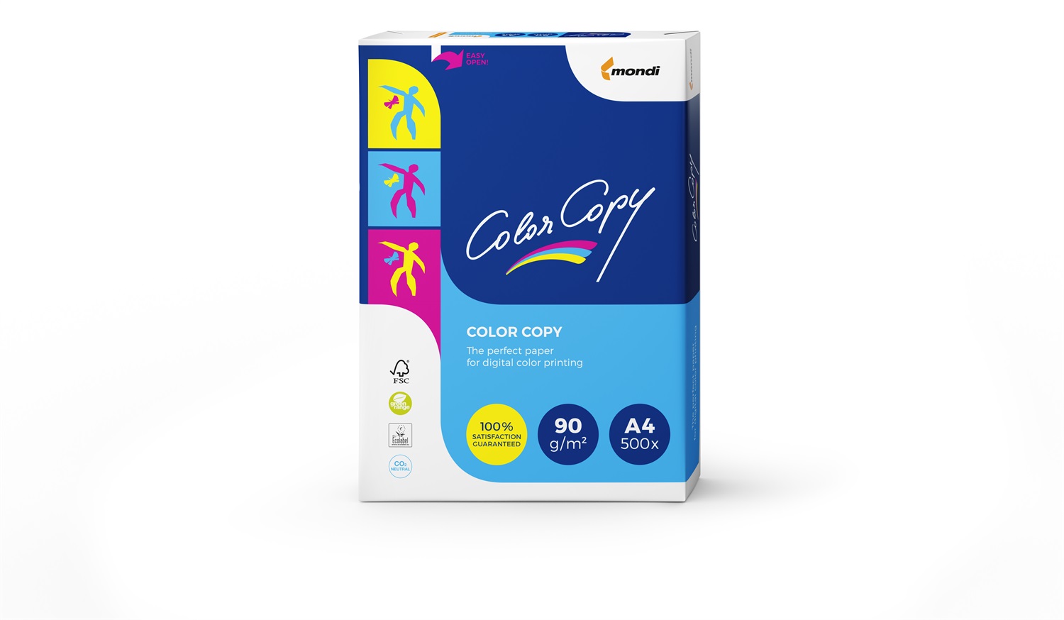 Mondi Carta Color Copy A4 - 90 g/m² - 500 Fogli - Alta Qualità per Stampa Laser a Colori - Certificata FSC e ISO 9706