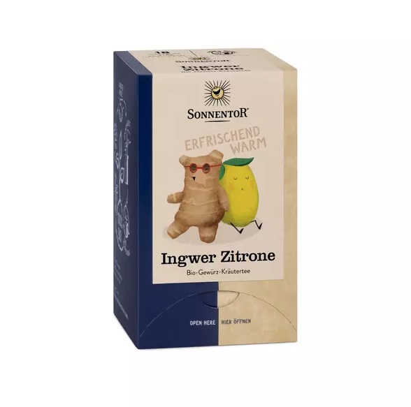 Sonnentor Infuso Zenzero e Limone - 18 Bustine di Tè alle Erbe Biologico
