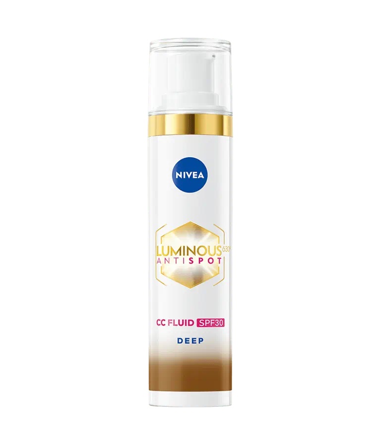 NIVEA Luminous 630 Antimacchia Fluido CC SPF30 40 ml - CC Cream Tripla Azione, Tonalità Scura