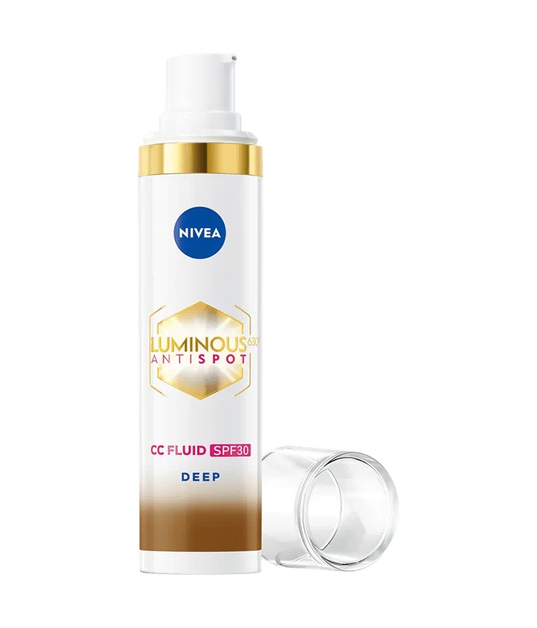 NIVEA Luminous 630 Antimacchia Fluido CC SPF30 40 ml - CC Cream Tripla Azione, Tonalità Scura