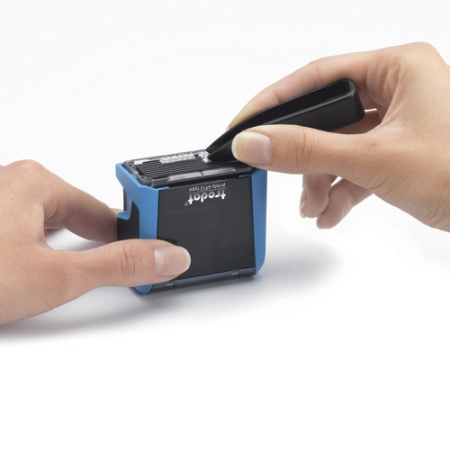 Trodat Printy Typo 4.0 - Timbro autocomponibile 58x22 mm, 5 righe, con cartuccia di ricambio e caratteri