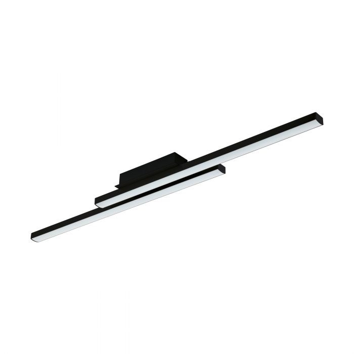 EGLO Fraioli-Z Plafoniera Smart Home LED Dimmerabile in Alluminio Nero con Controllo Vocale e Colore Luce Regolabile
