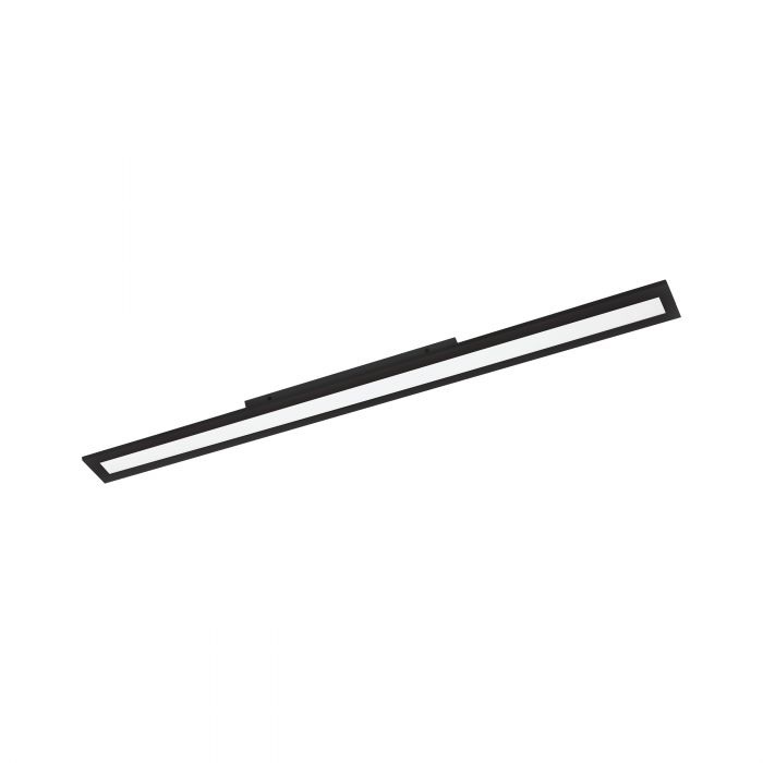 EGLO Salobrena-Z Plafoniera Smart Home LED 120x10 cm, Dimmerabile, Colore Regolabile, Alluminio Nero, ZigBee, Controllo Vocale