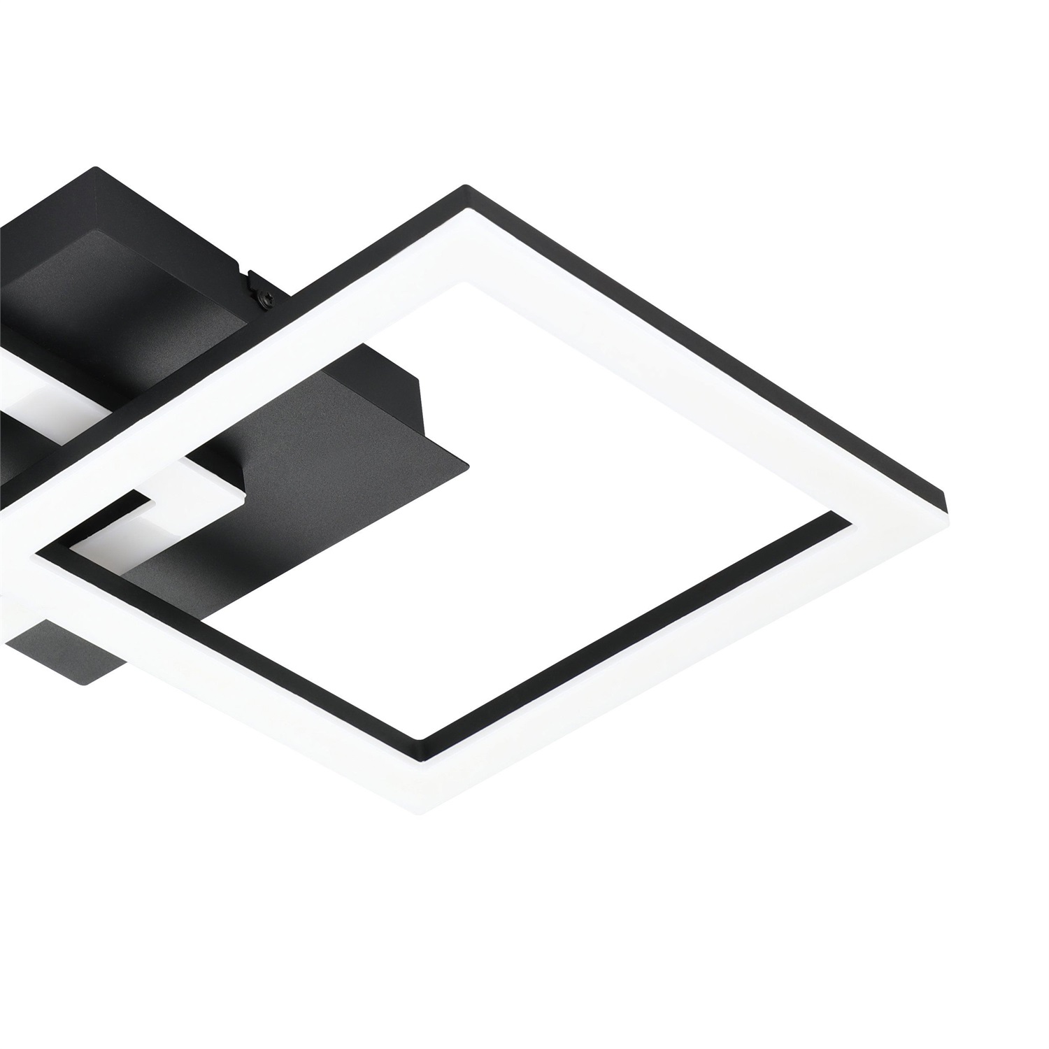 EGLO PARANDAY-Z Lampada a Soffitto LED 21,5 W Smart Home con ZigBee e Controllo Vocale Alexa, Colore Luce Regolabile, Dimmerabile, Design in Acciaio Nero e Plastica Bianca, 53 x 31 cm