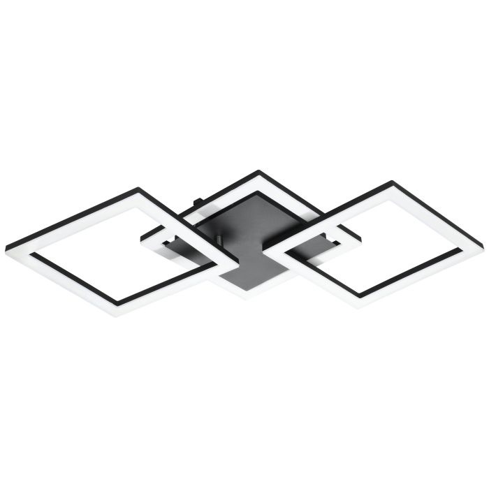 Eglo Paranday-Z Lampada a soffitto LED Smart Home ZigBee con controllo vocale Alexa, luce regolabile (bianco caldo/freddo), dimmerabile, 65 x 31 cm, acciaio nero