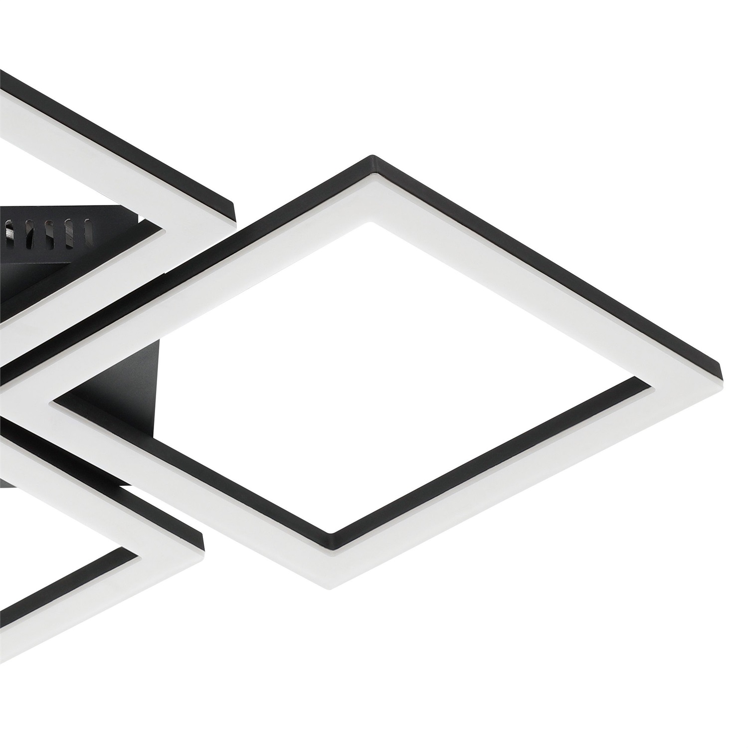 Eglo PARANDAY-Z Lampada a Soffitto LED 42 W, Smart Home ZigBee, Controllo Vocale Alexa, Colore Luce Regolabile, Dimmerabile, 47 x 43 cm, Bianco e Nero