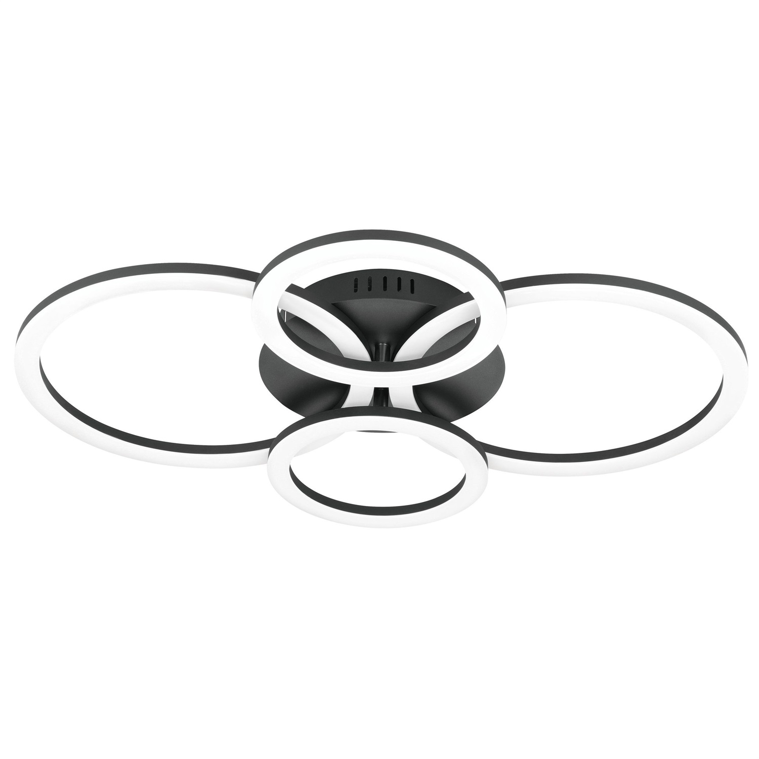 Eglo Paranday-Z Lampada a Soffitto LED 41 W, Smart-Home ZigBee, Controllo Vocale Alexa, Colore Luce Regolabile, Dimmerabile, 62 x 45 cm, Bianco e Nero