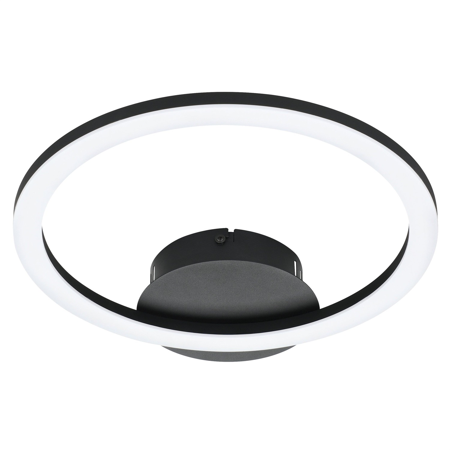 EGLO Parrapos-Z Lampada da Soffitto LED 12 W Smart-Home con ZigBee, Controllo Vocale Alexa, Colore Luce Regolabile, Dimmerabile, Plafoniera Bianco e Nero, 34 x 30 cm