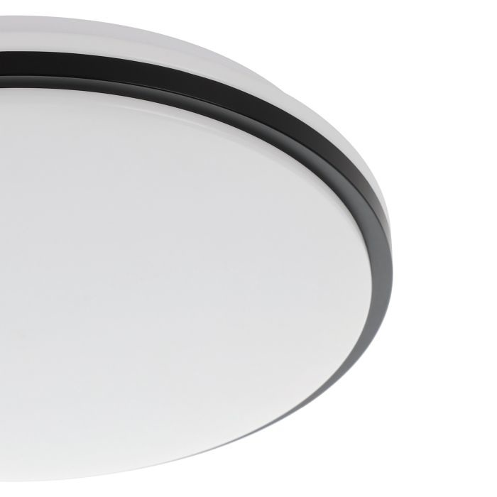 Eglo Pinetto Plafoniera LED 15,6W Ø340mm Bianco Cromo Neutro IP44 per Esterni e Interni