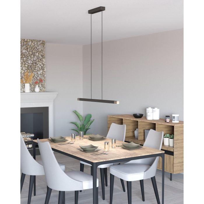 EGLO LISCIANA Lampada a Sospensione LED 18W Dimmerabile Grigio e Bianco