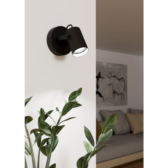 Eglo Sorego Plafoniera LED GU10 Dimmerabile 1x3W Faretto Orientabile Nero