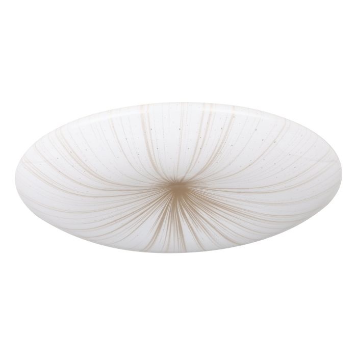 Eglo Plafoniera Nieves 1 LED 10W Ø 31 cm in Acciaio Bianco e Oro, Luce Calda 3000K
