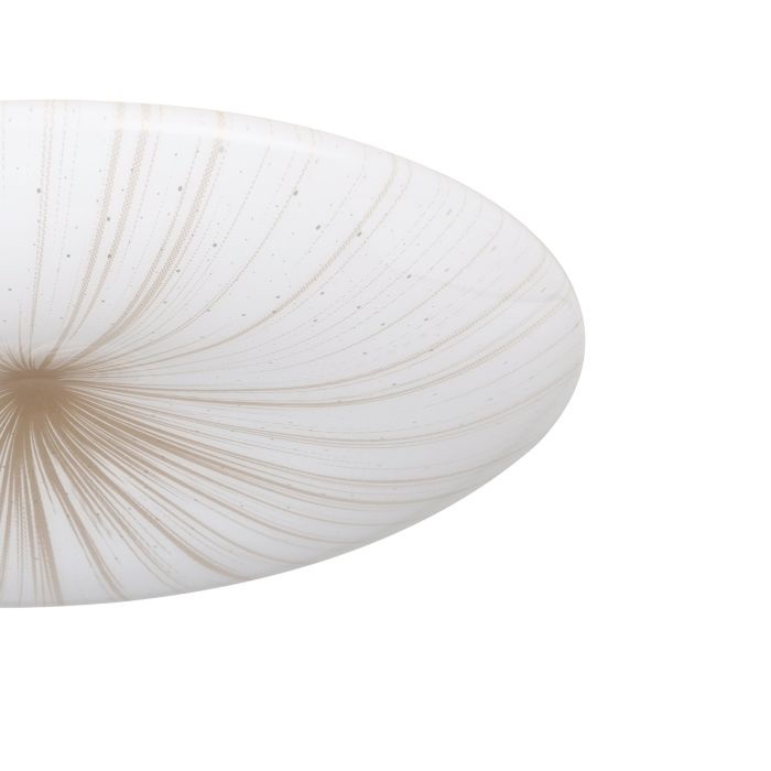 Eglo Plafoniera Nieves 1 LED 10W Ø 31 cm in Acciaio Bianco e Oro, Luce Calda 3000K