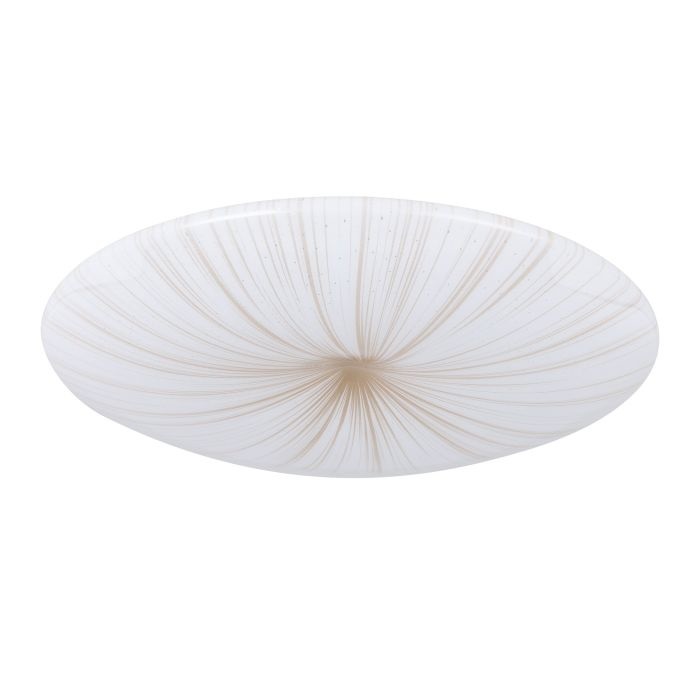 Eglo Lampada da Soffitto LED Nieves 1 - Ø 41 cm, Luce a Cielo Stellato, Metallo e Plastica Bianco e Oro