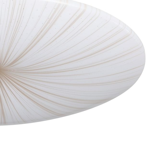 Eglo Lampada da Soffitto LED Nieves 1, Ø 51 cm, Luce a Cielo Stellato in Bianco e Oro