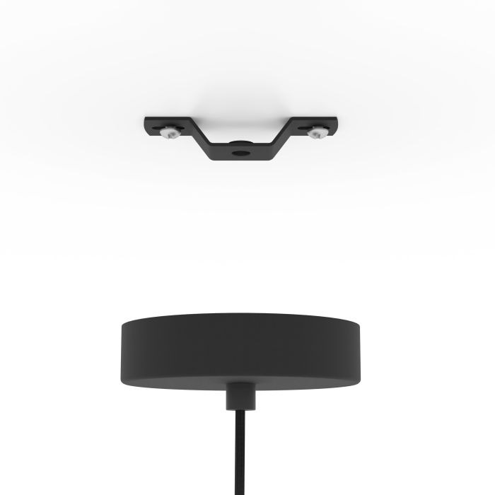 EGLO Lampada a Sospensione Venezuela E27 1 Luce 40W in Metallo Nero e Oro Ø23,5cm