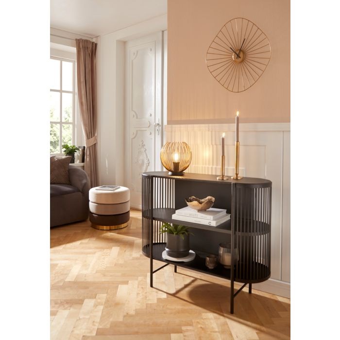 Eglo Venezuela Lampada da Tavolo E27 40W in Acciaio Nero e Oro - Decorativa per Camera da Letto e Soggiorno