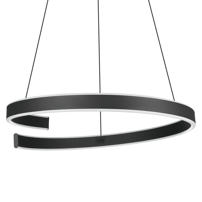 EGLO Andabaia-Z Lampada a Sospensione LED in Metallo Nero, 42,5W, ZigBee, Controllo App e Alexa, Colore Luce Regolabile e Dimmerabile