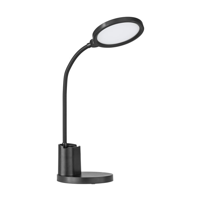 EGLO Brolini Lampada da Tavolo LED Ricaricabile in Plastica Nera, Colore Luce Regolabile, Dimmerabile, 300 Lumen