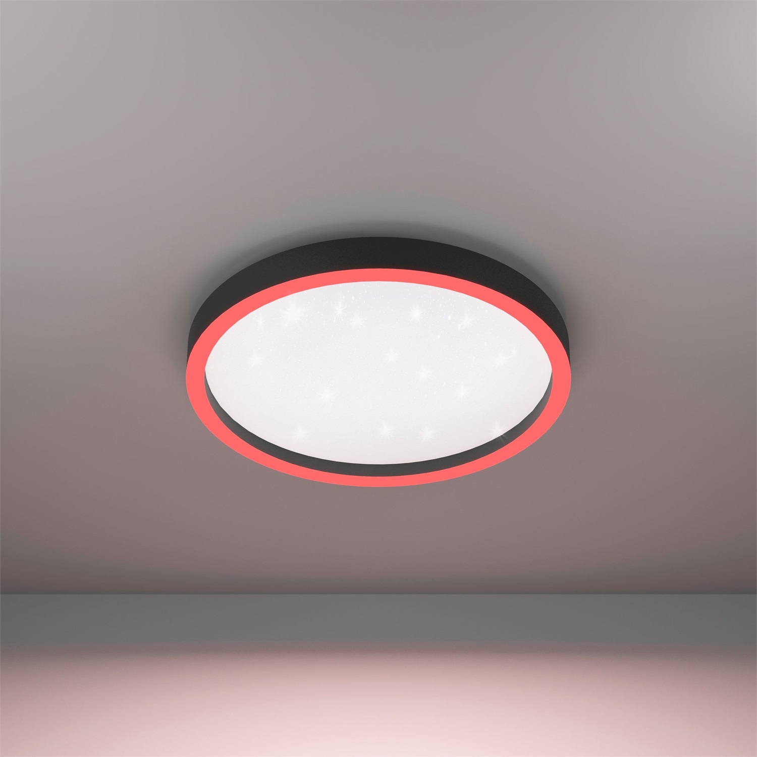 Eglo Montemorelos-Z Plafoniera LED Dimmerabile con Effetto Cristallo, Controllo ZigBee e Alexa, Bianco Caldo - Bianco Freddo e RGB, Ø 42 cm