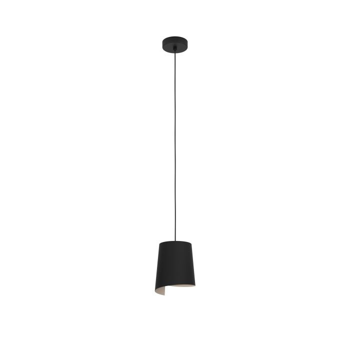 Eglo Lampada a Sospensione Bolivia E27 - 1 Luce 40W Ø18cm in Metallo Nero e Sabbia