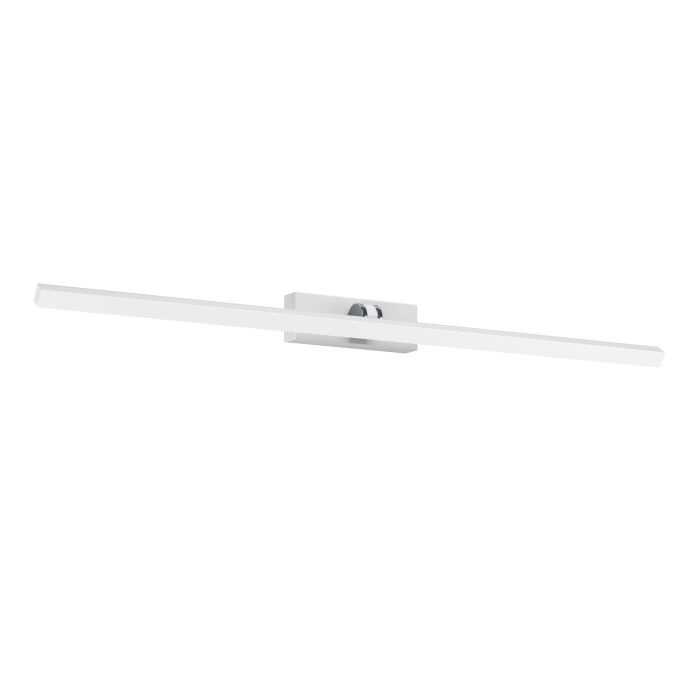 Eglo Verdello Lampada da Parete LED 5 W, 750 Lumen, Temperatura Colore Regolabile 3000K-6500K, IP44, Plastica Bianca e Cromata