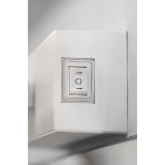 Eglo Verdello Lampada da Parete LED 5 W, 750 Lumen, Temperatura Colore Regolabile 3000K-6500K, IP44, Plastica Bianca e Cromata