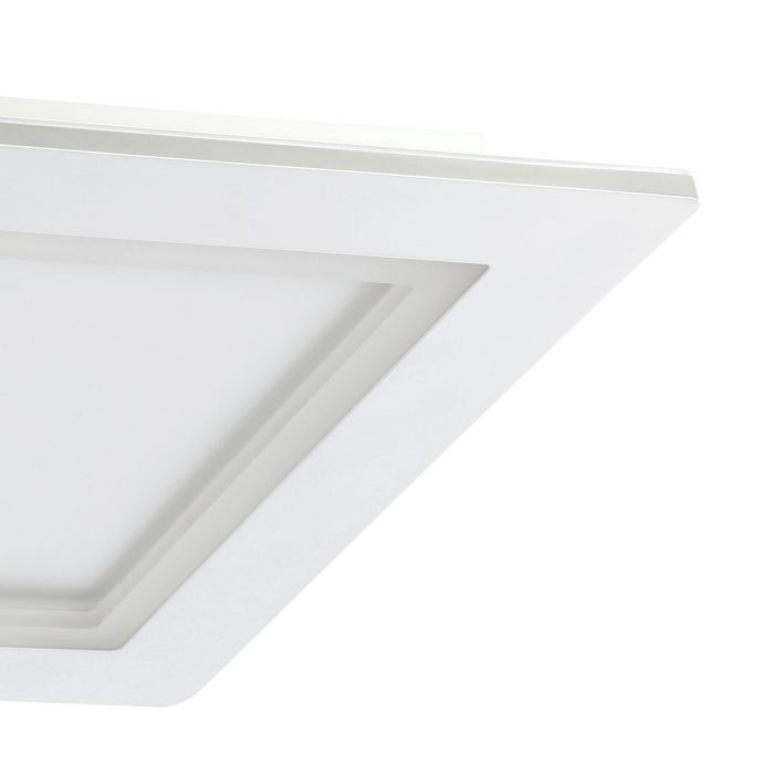 EGLO Padrogiano-Z Plafoniera LED 45x45 cm in Metallo, Regolazione Colore Bianco Caldo-Freddo e RGB, 3150 Lumen, Smart Home ZigBee con Controllo Vocale Alexa
