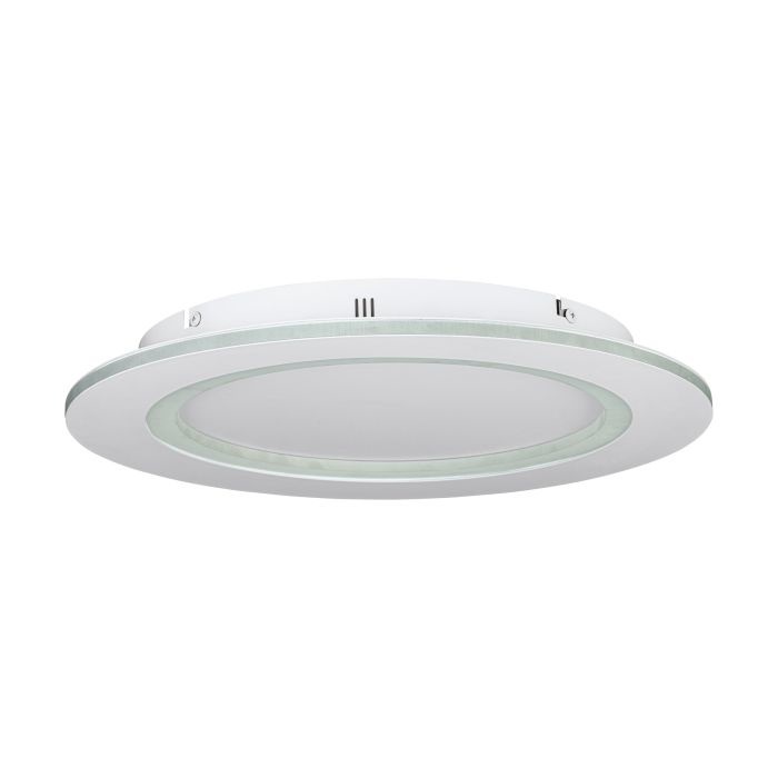 EGLO Plafoniera LED Padrogiano-Z Ø 45 cm, bianco, dimmerabile, controllo vocale Alexa, tecnologia ZigBee, cornice RGB, 3300 lumen